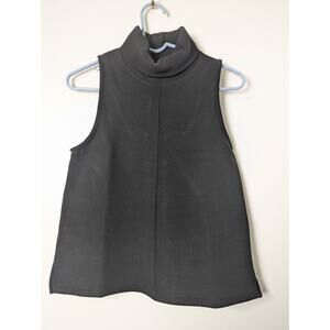 OGL Move Womens Size S Black Turtle Neck Sleeveless Top Wool Blend Stretch NEW